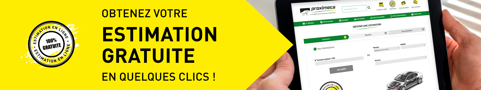 Estimation en ligne - Garage